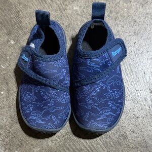 Navy Blue Dinosaur Kids Shoes